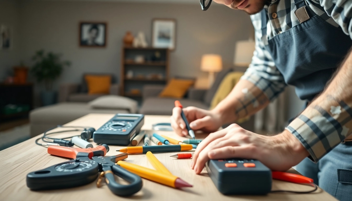 Electrician West Vancouver focused on residential electrical installations with professional tools.