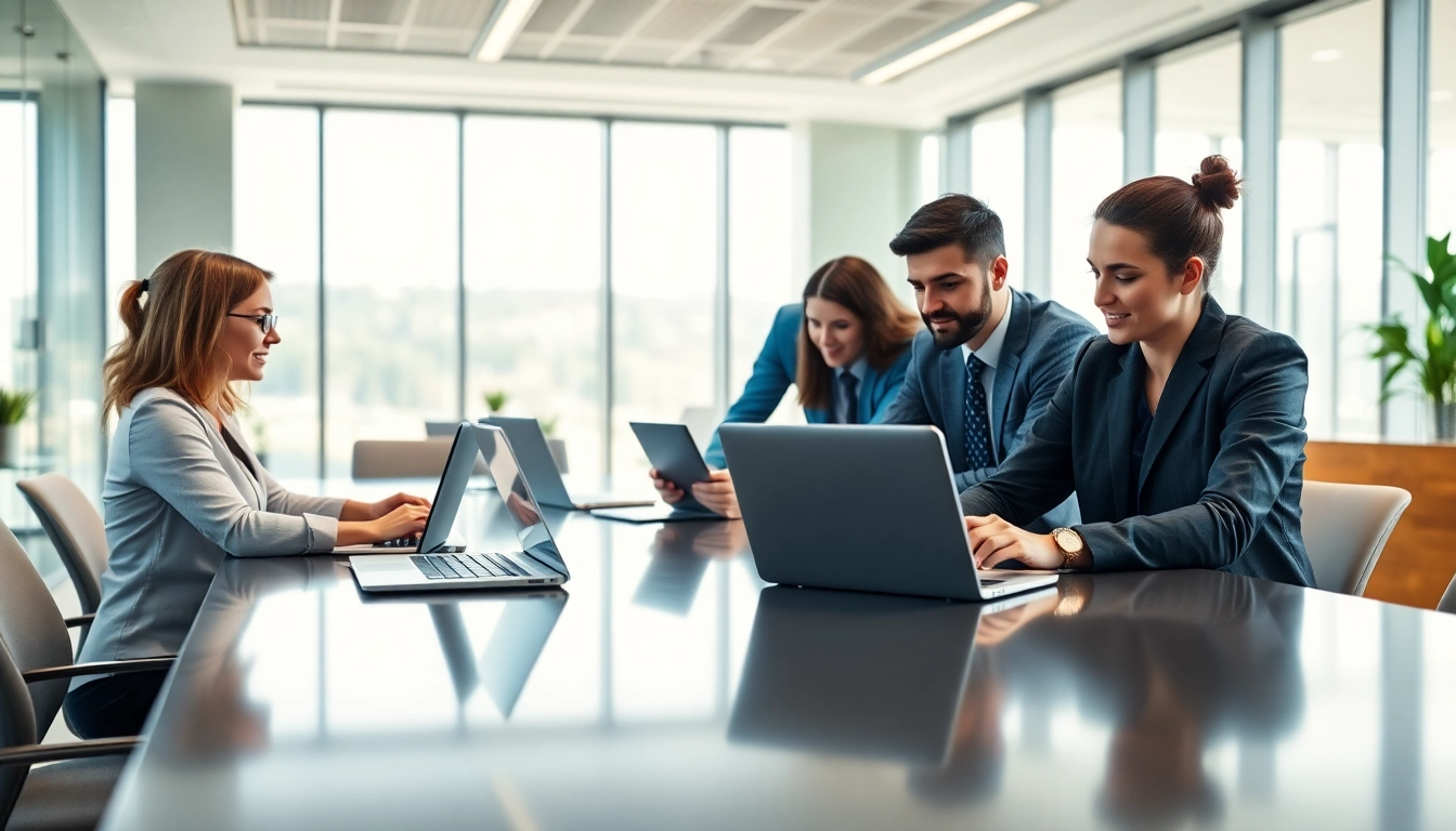 Streamlined invoice processing software showcased in a collaborative office environment.
