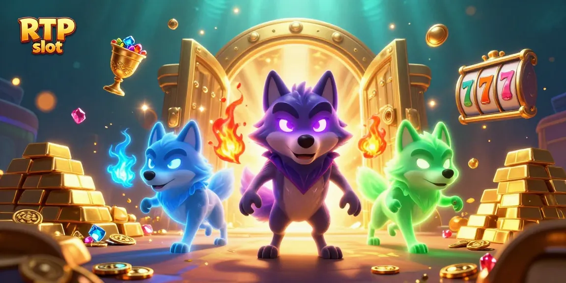 Spin the RTP slot reels surrounded by glowing treasures and wolf spirit allies.
