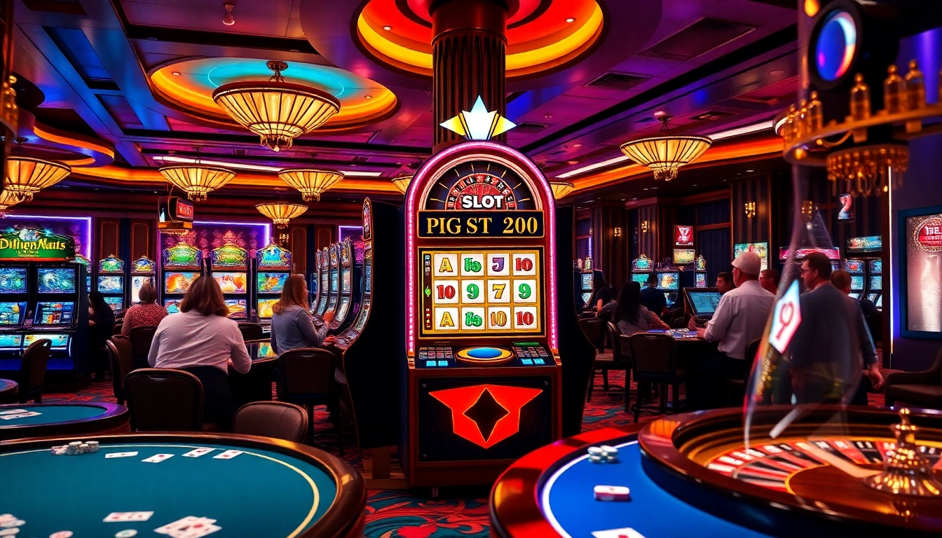 Experience thrilling gameplay on PG slot machines at a luxurious casino.