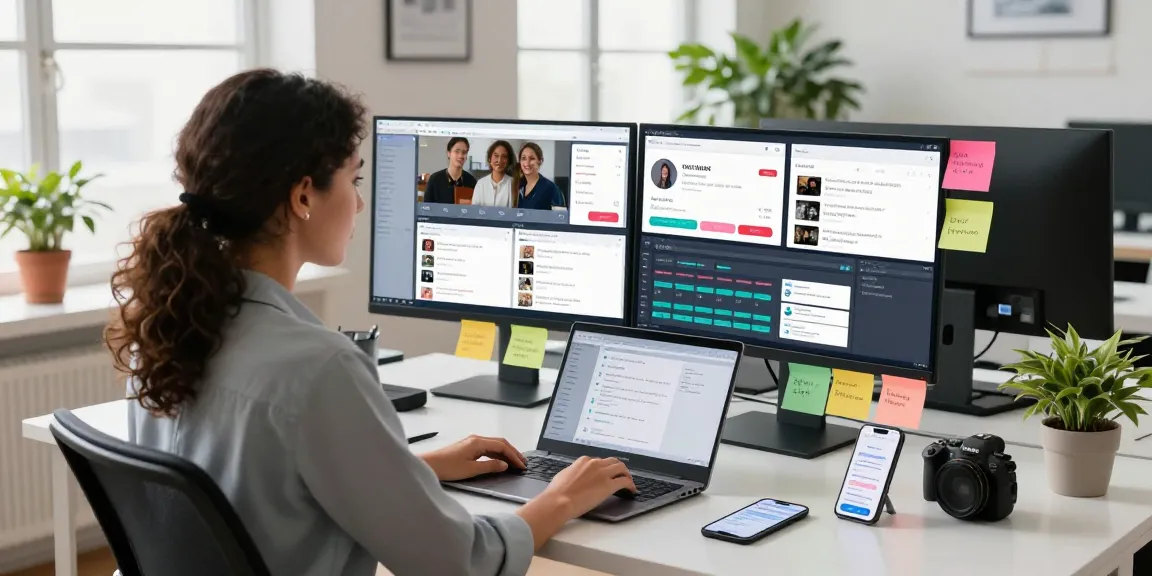NSFW content moderation setup in a modern workspace, showcasing analysis and safety tools.