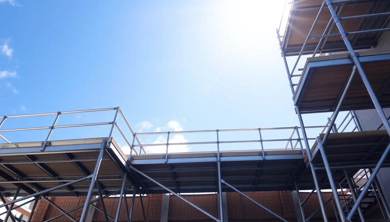 Streamlined scaffolding hire in Whangarei depicted at a construction site, ensuring safety and accessibility.