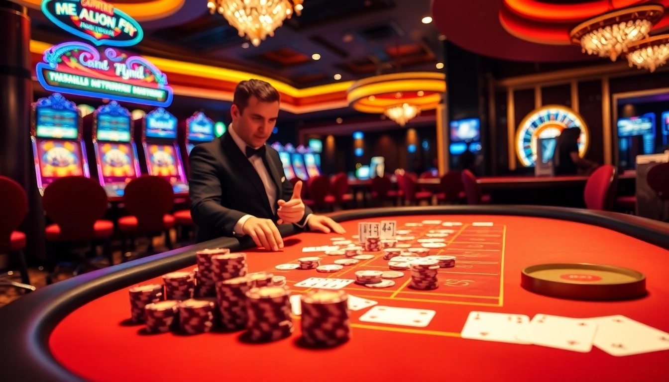 S8 players strategize at a vibrant casino table, capturing the thrill of high-stakes poker.