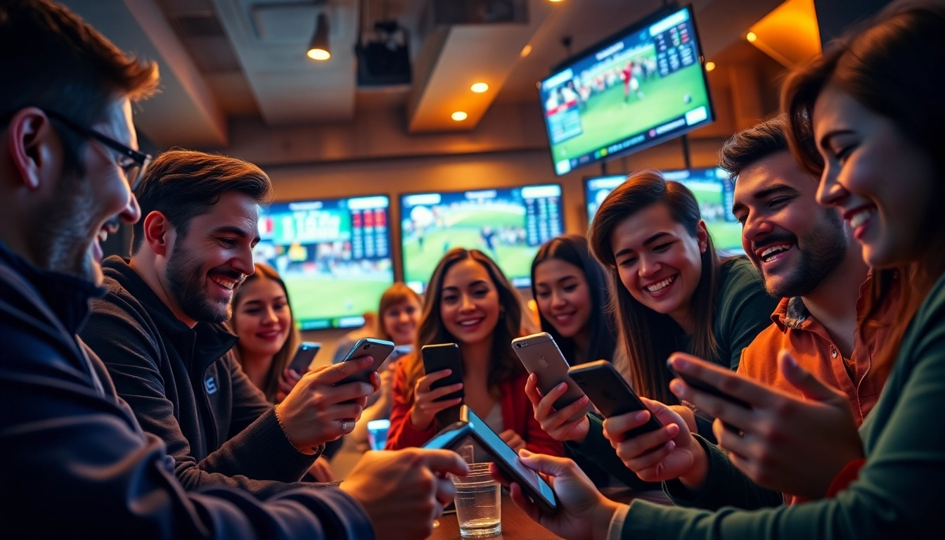 Engaging users using the best sports betting apps in India in a lively lounge setting.