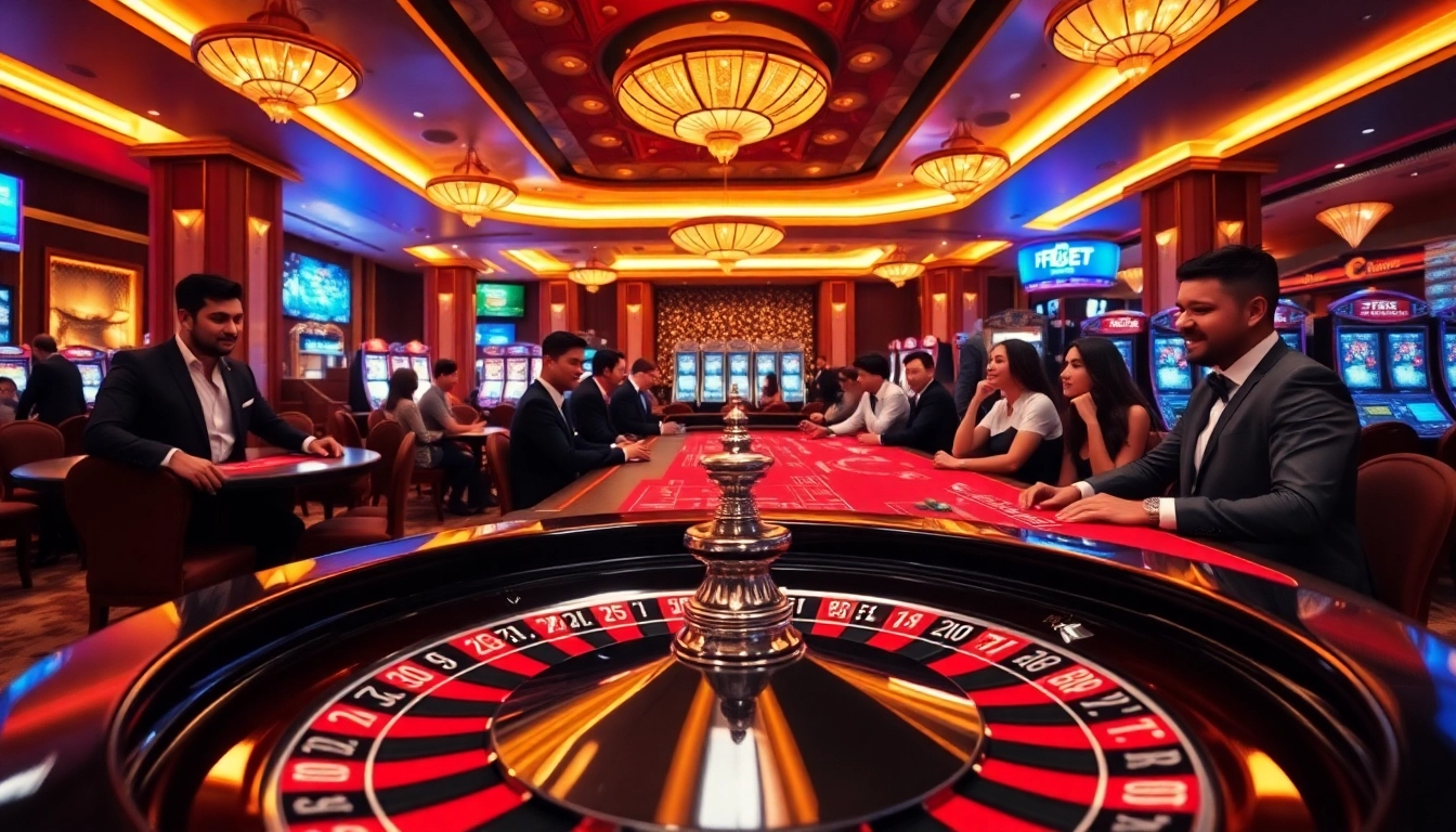 Experience the thrill of gaming at F8BET casino with luxurious tables and vibrant gameplay.