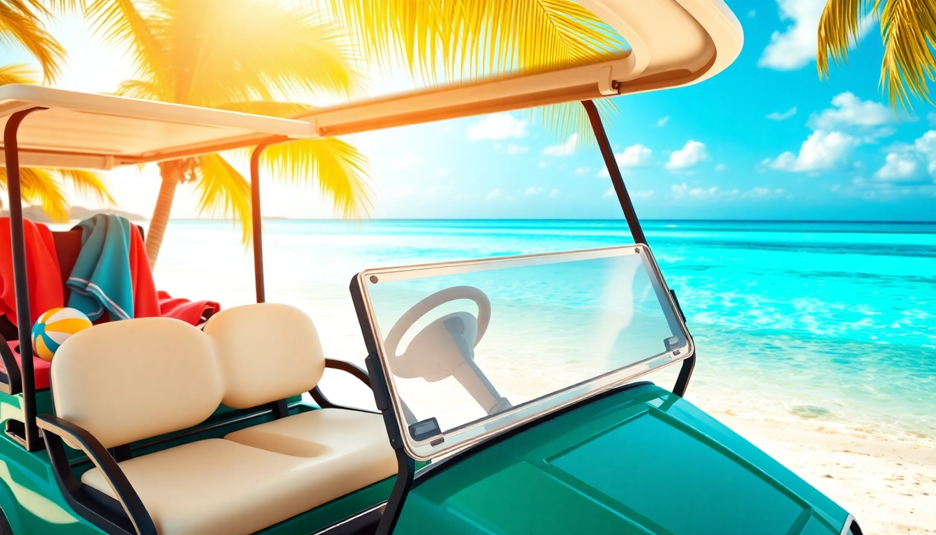 Rent a vibrant golf cart for an exciting adventure in Golf Cart Rental San Pedro Belize.