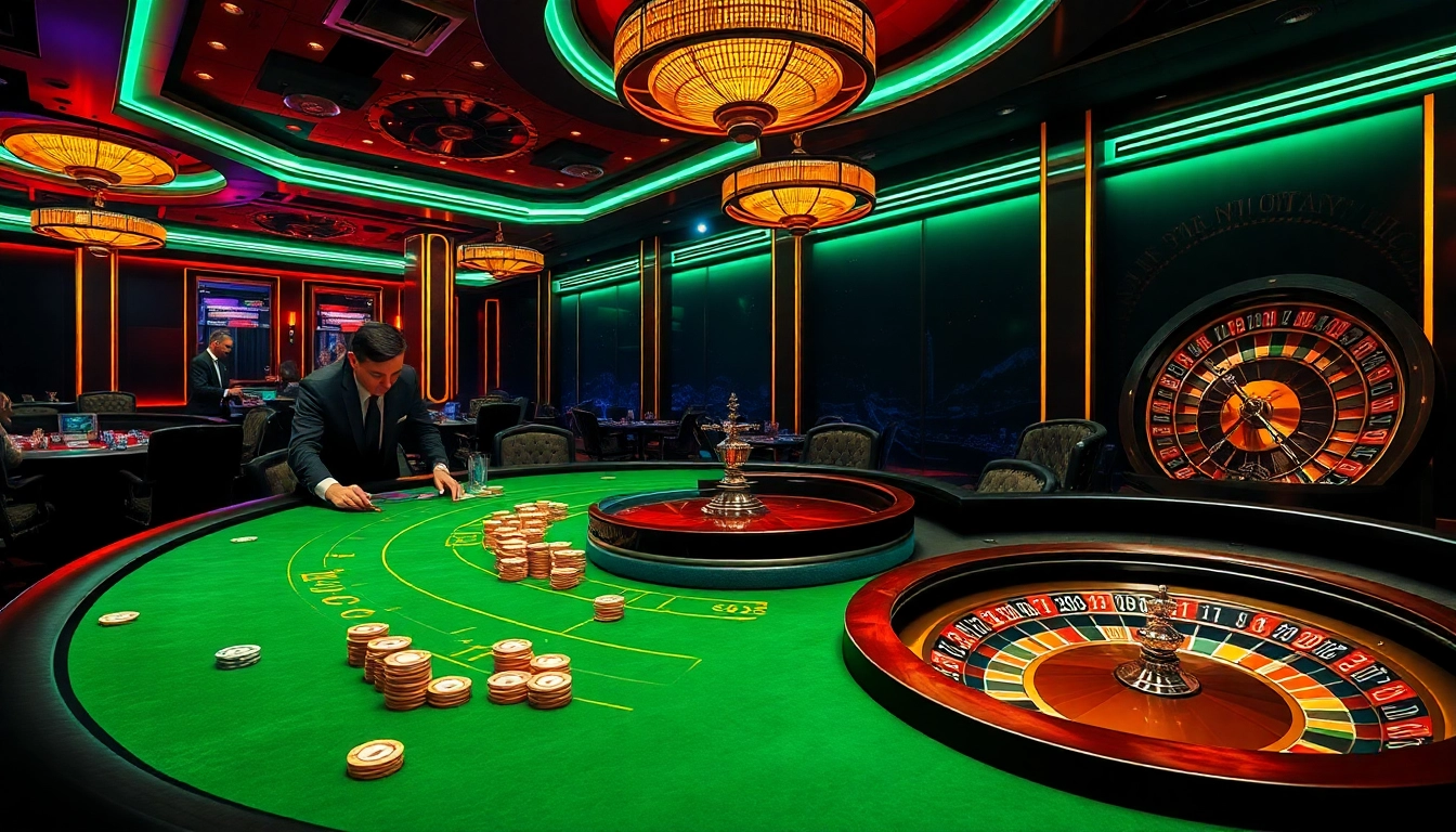 Experience the thrill at nhà cái w88 with players actively engaging in a luxurious casino atmosphere.