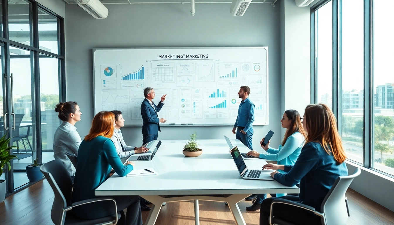 Enhance visibility with Good Wolf Marketing team collaborating in a modern office setting.