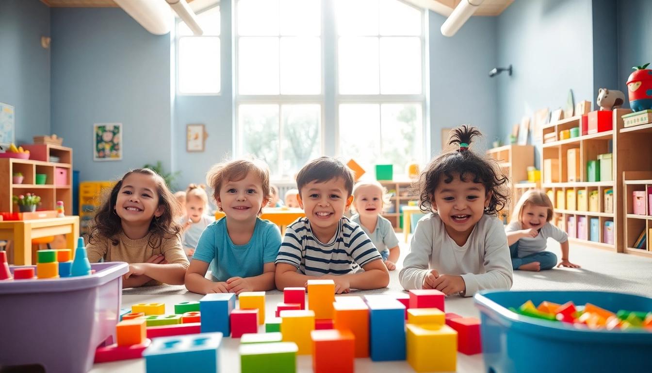 Children exploring activities at https://juniorsjunction.com, showcasing a vibrant daycare environment.