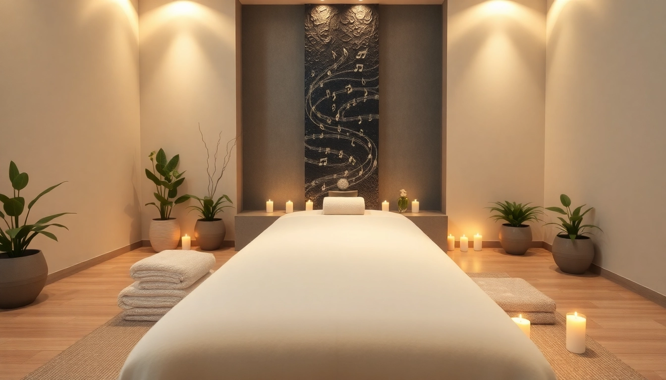 Relaxation therapy room for 출장안마 featuring soft lighting and calming decor.
