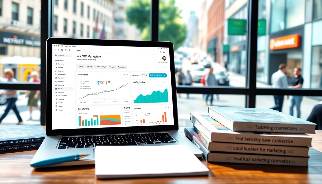 Optimizing für lokale SEO in einem modernen Arbeitsbereich.