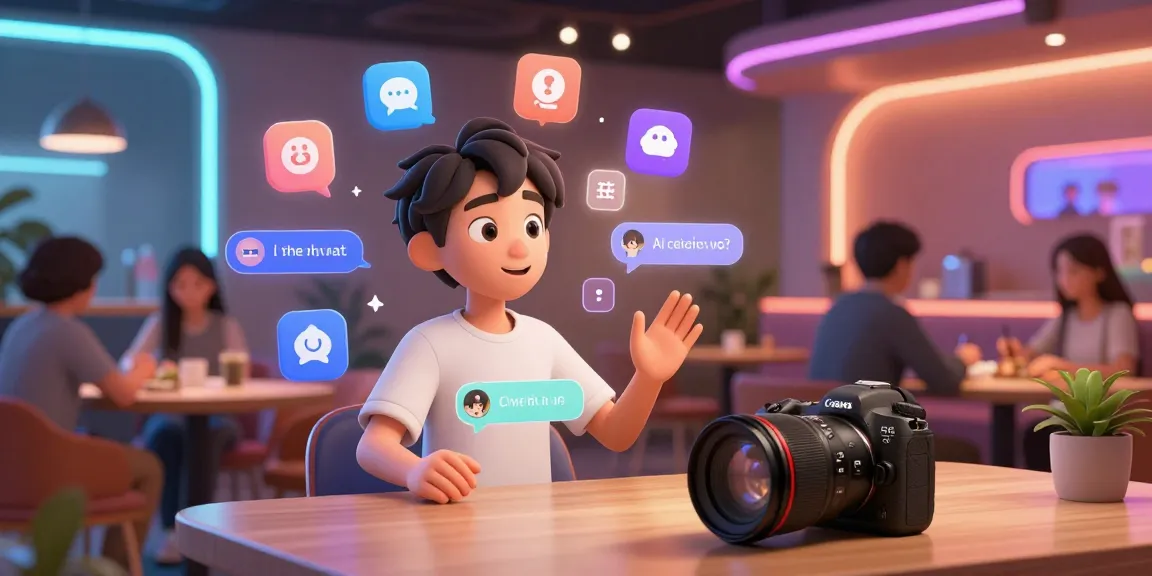 AI ecchi chat character engaging users in a vibrant digital space with modern accents.