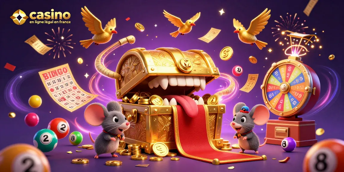 Les gagnants du casino en ligne légal en France s'émerveillent devant un coffre au trésor d'or!