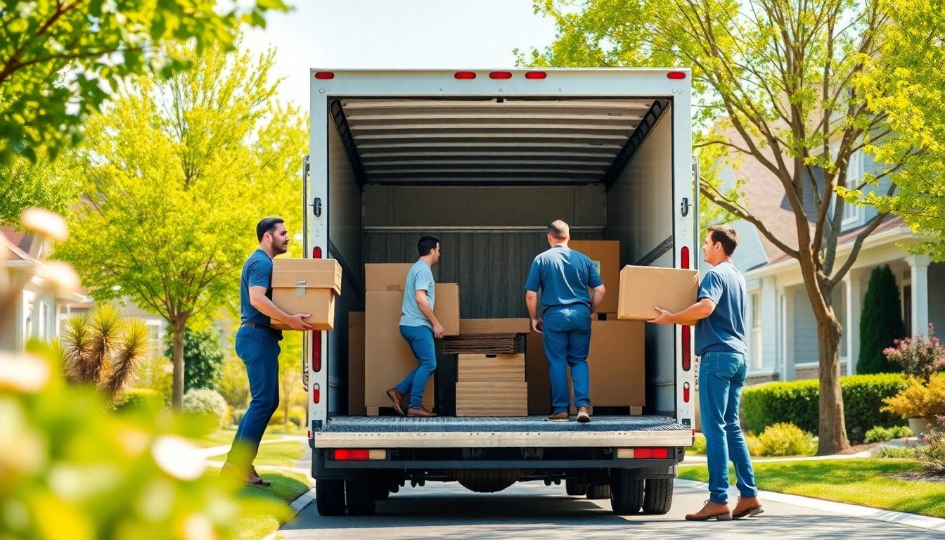 Efficient provincial moving team loading residential furniture into a moving truck.