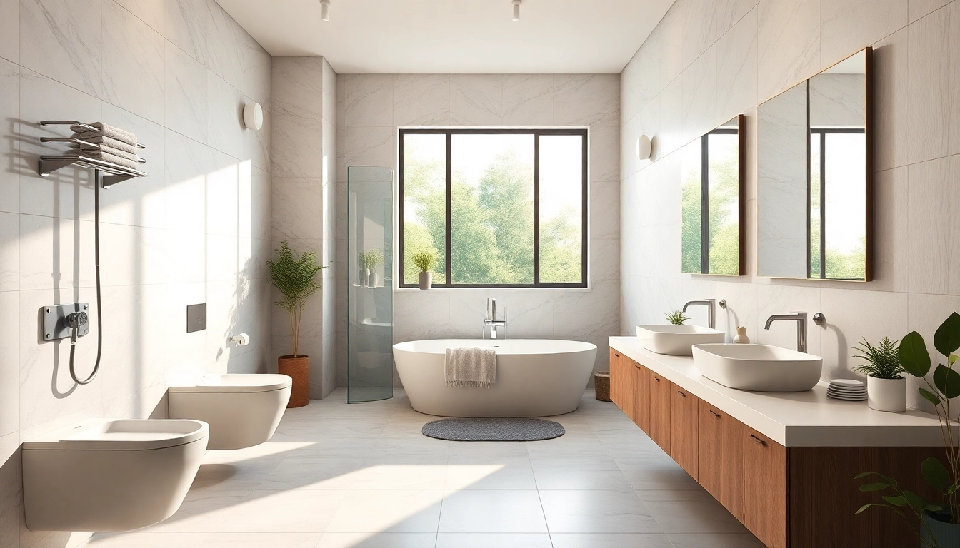 Modern bathroom renovations featuring sleek fixtures and stylish tiles for a refreshed look.