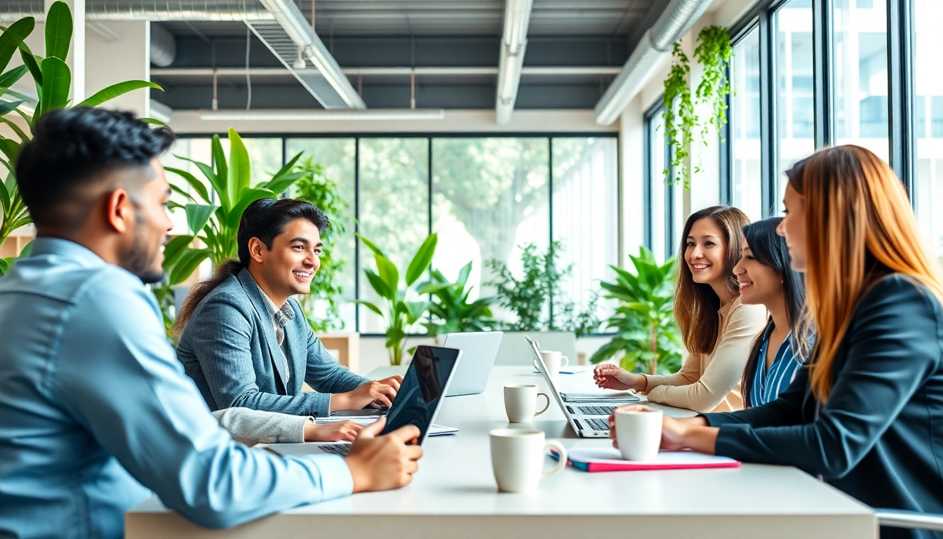 Boost your business with edmonton social media marketing strategies in a vibrant team setting.