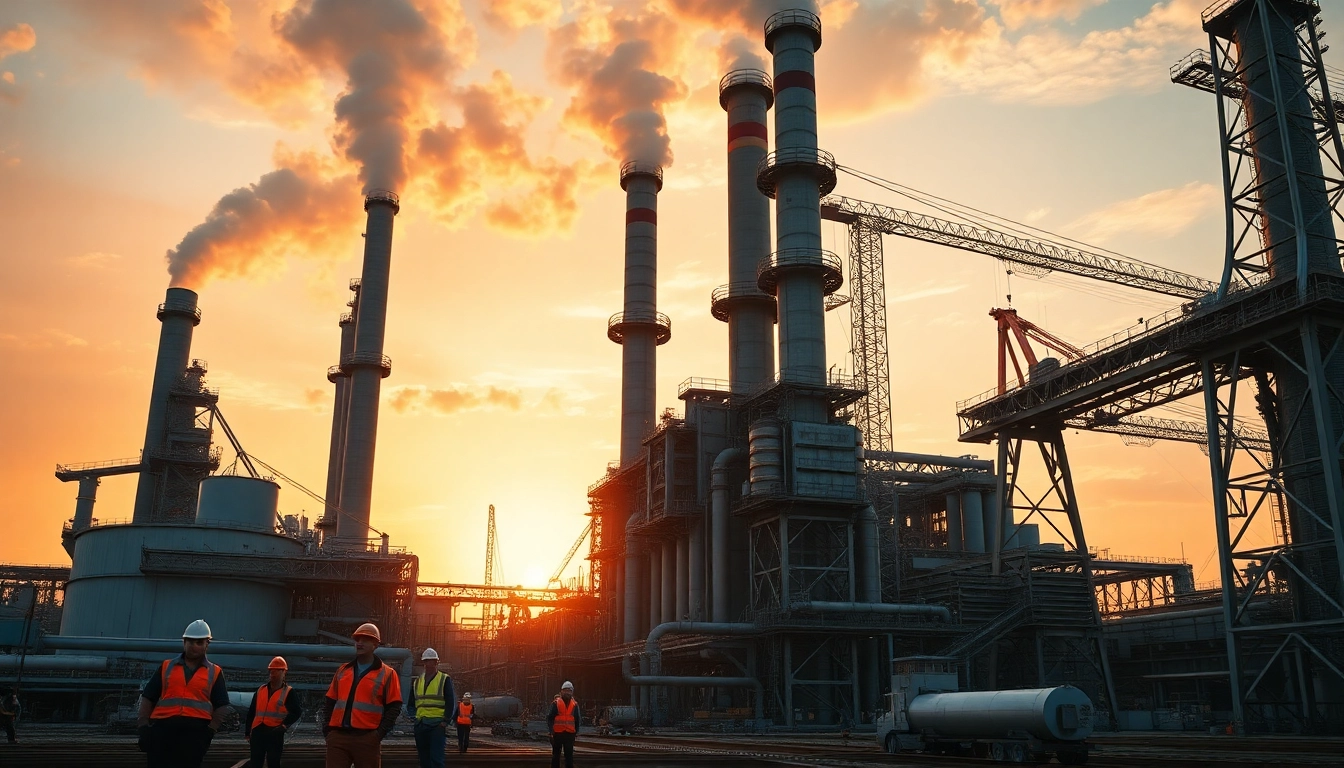 Engaging view of a modern steel mill highlighting safety and productivity in steel production.