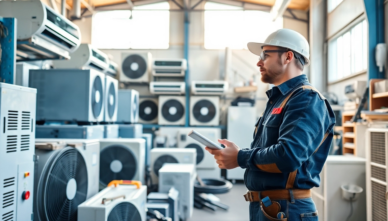 Inspecting Wholesale HVAC for Contractors systems with a professional contractor in a well-lit setting.