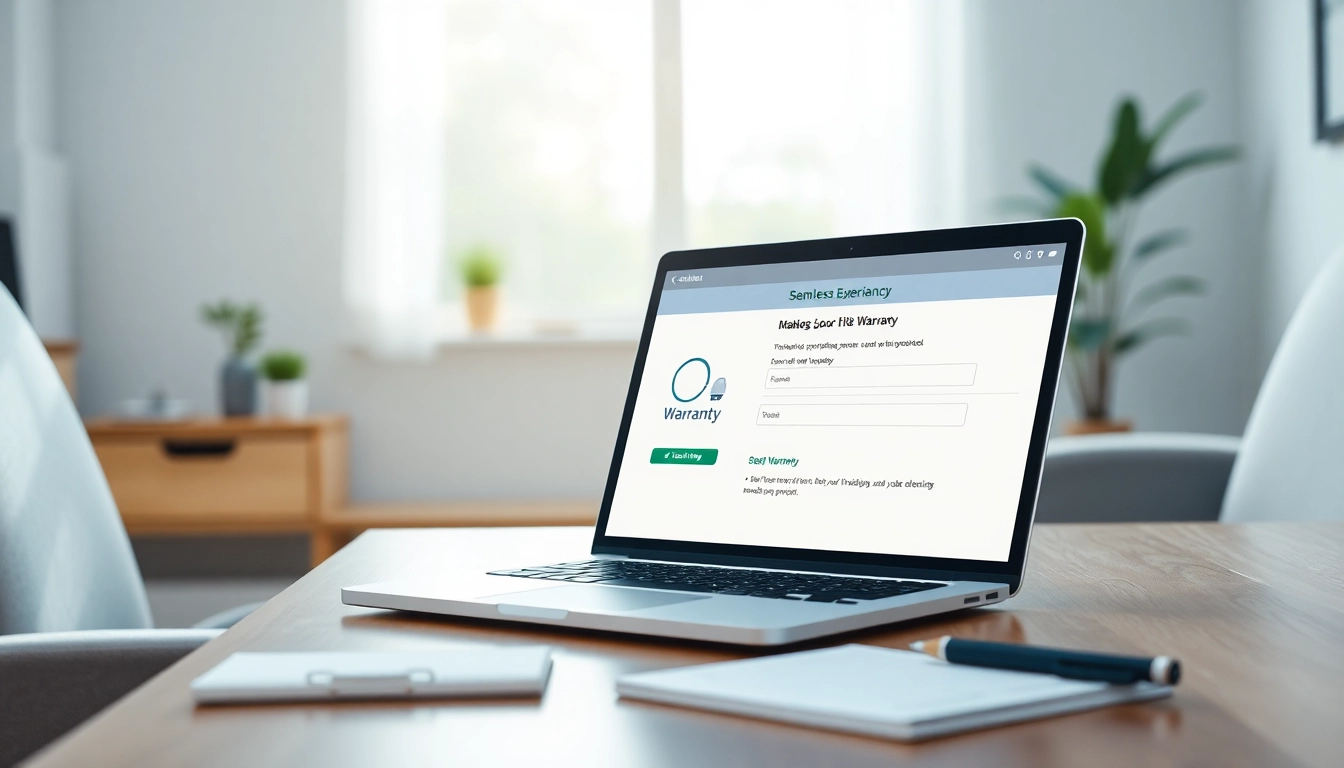 Visualize what is a frictionless warranty experience with user-friendly digital interface.