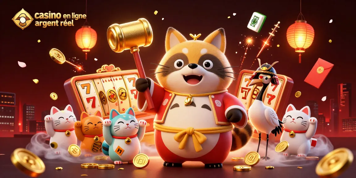 Joue au casino en ligne argent réel avec un tanuki chanceux et des jeux de machine à sous.