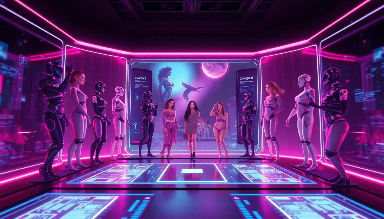 Experience sex ai interactions with vibrant digital characters in a modern interface.