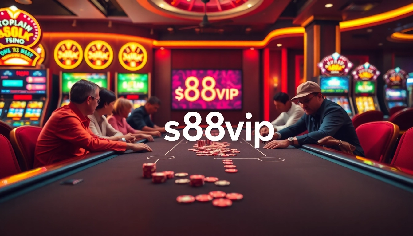 Experience the thrill of high-stakes gambling at s88vip with vibrant casino scenes.
