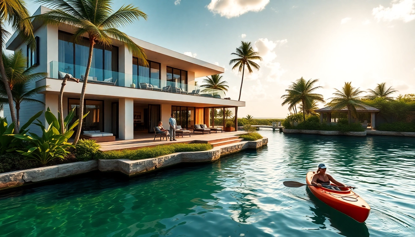 Dustin Rennie Mahogany Bay features a luxurious canal-front home, blending sophistication with Belizean tropical charm.