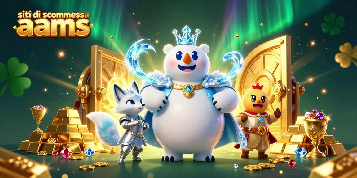 Scopri i siti di scommesse non AAMS in un'illustrazione 3D che mette in evidenza premi e avventure ludiche.