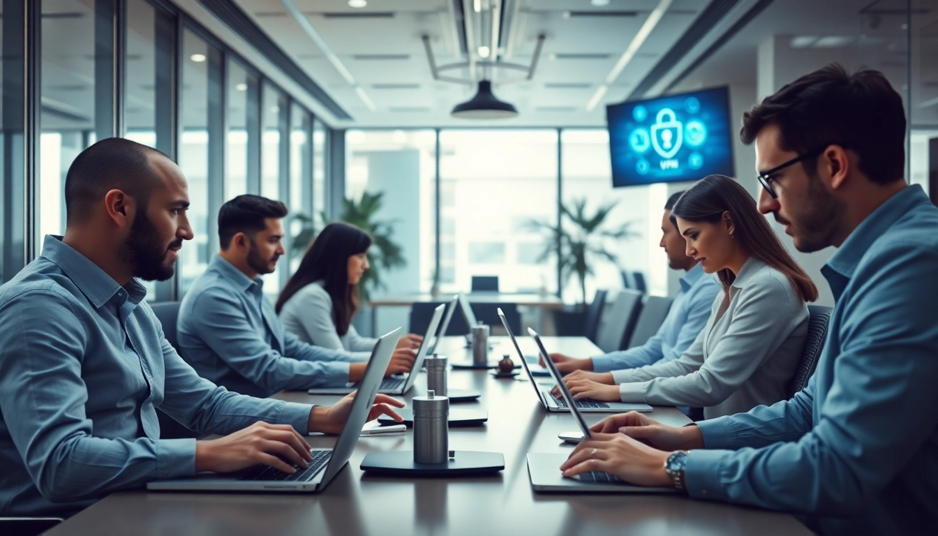 Fast and secure browsing with 快连vpn下载 in a modern office environment.