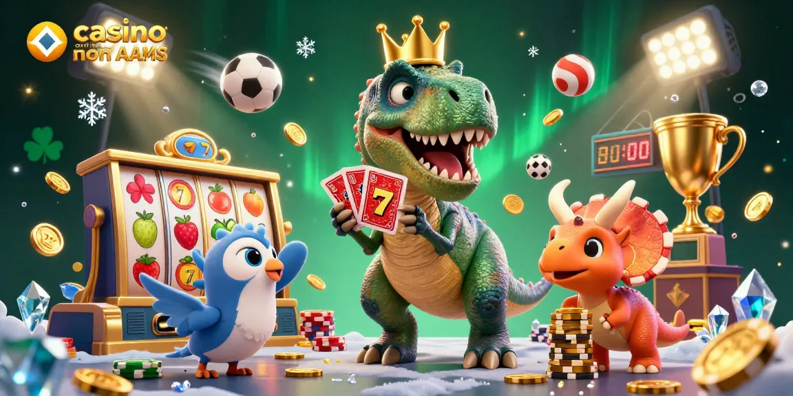 Divertiti con i casino online non AAMS e vincita in un’illustrazione 3D colorata piena di azione.