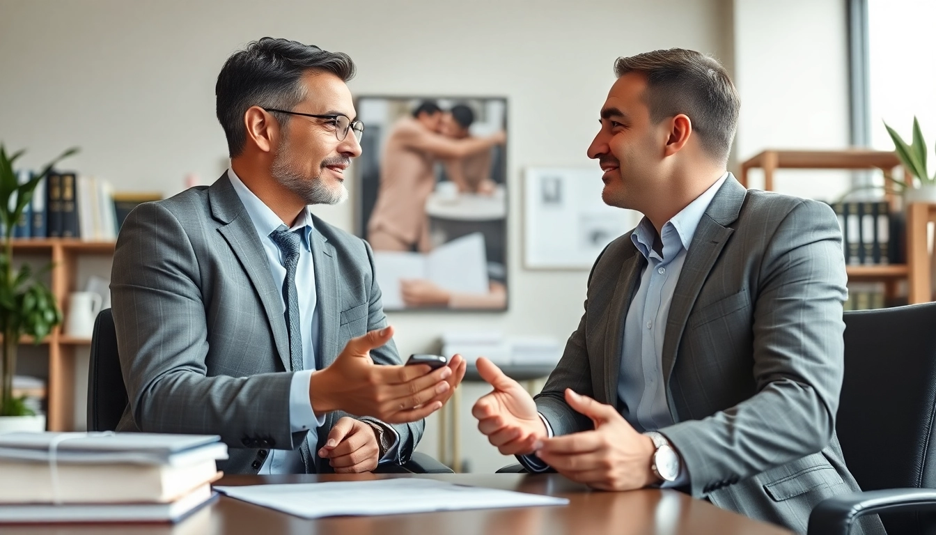 Fort Lauderdale workers compensation lawyer advising a client in a welcoming office environment.