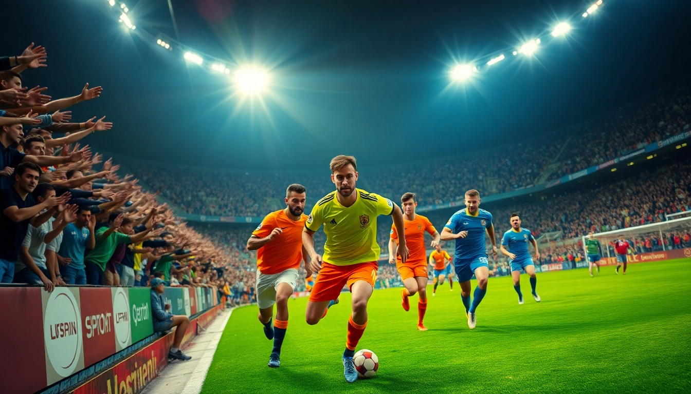 Disfruta de los mejores momentos de todo deportes con jugadores en acción y la emoción del fútbol.