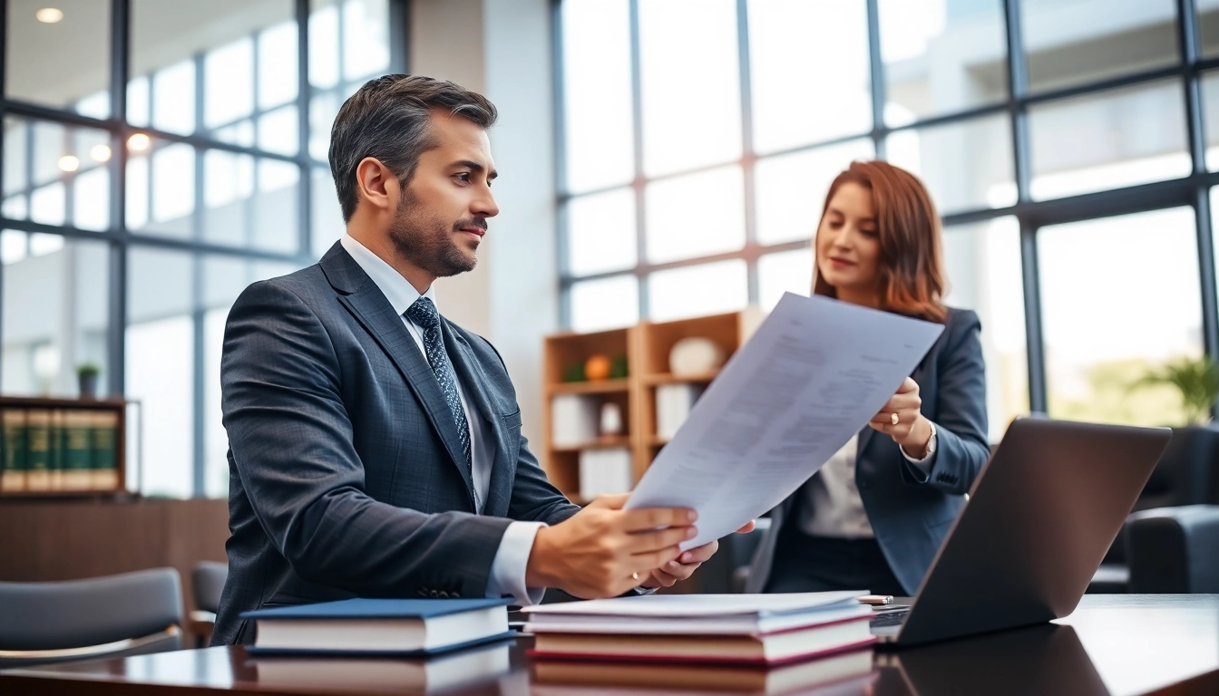 San Antonio truck accident lawyer consulting with a client in an office setting.