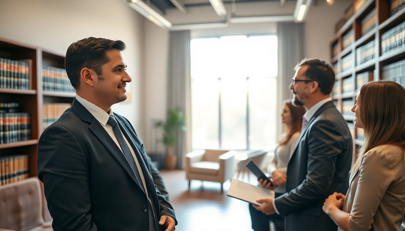 Ashville criminal defense lawyer guiding clients in a modern legal consultation setting.