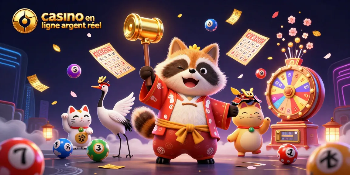 Plongez dans l'univers du casino en ligne argent réel avec des personnages vibrants et une ambiance festive.
