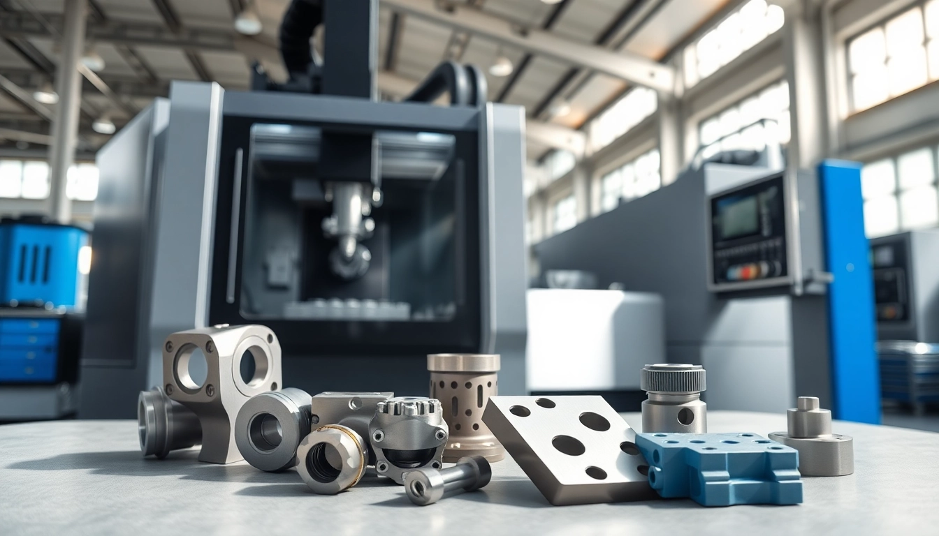 Showcasing precision in Chiheng Custom CNC Machining with advanced equipment and neatly arranged parts.