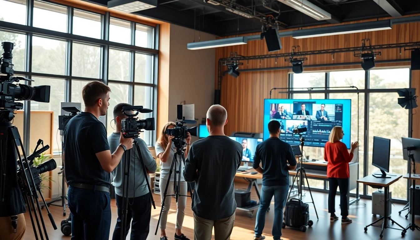 Video Production Company Phoenix team collaborating in a professional studio environment.