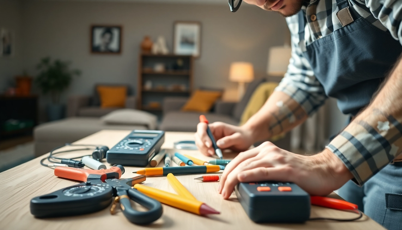 Electrician West Vancouver focused on residential electrical installations with professional tools.