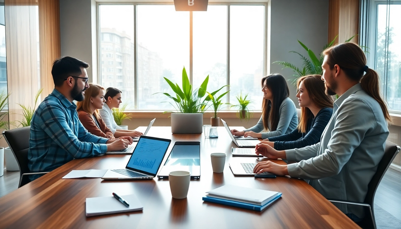 Team collaboration on digital marketing strategies at https://press.farm.