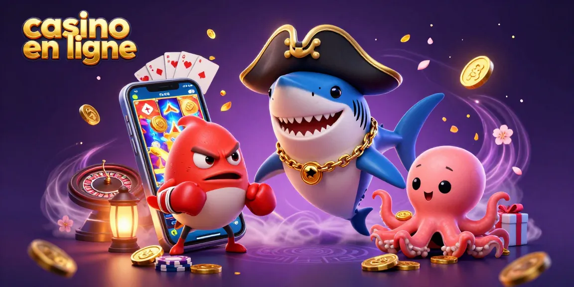 Casino en ligne : Un requin pirate en 3D et ses amis plongent dans l'univers du jeu.