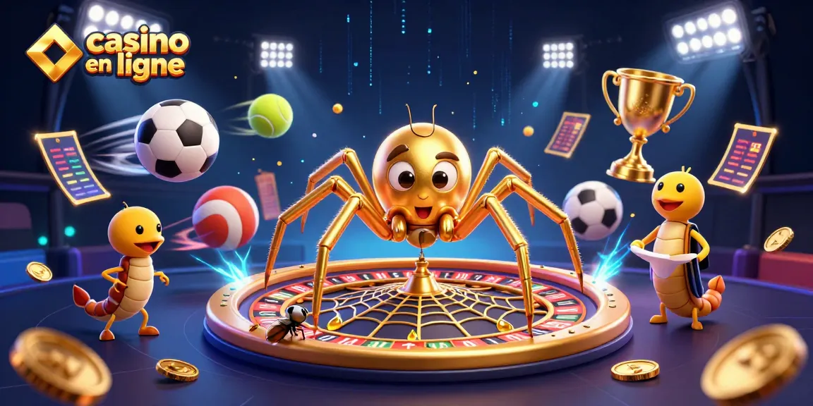 Placer des paris dans un casino en ligne avec des personnages animés et un environnement dynamique.