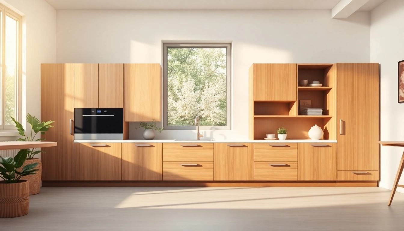 Stylish custom cabinet showcasing elegant design features in a modern kitchen.