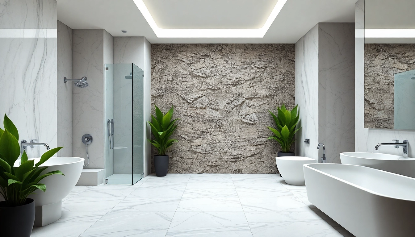 Experience the beauty of elegant showers in a modern, luxurious bathroom setting.