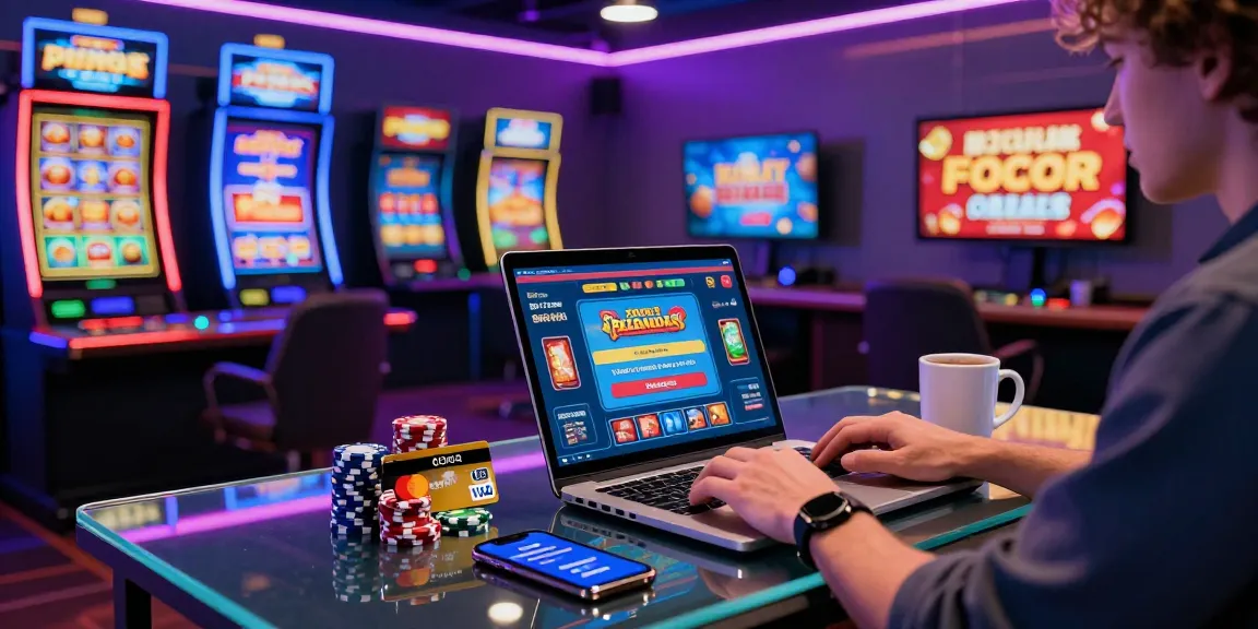 Players enjoying online gaming at casinos that accept credit cards with vibrant displays and engaging graphics.
