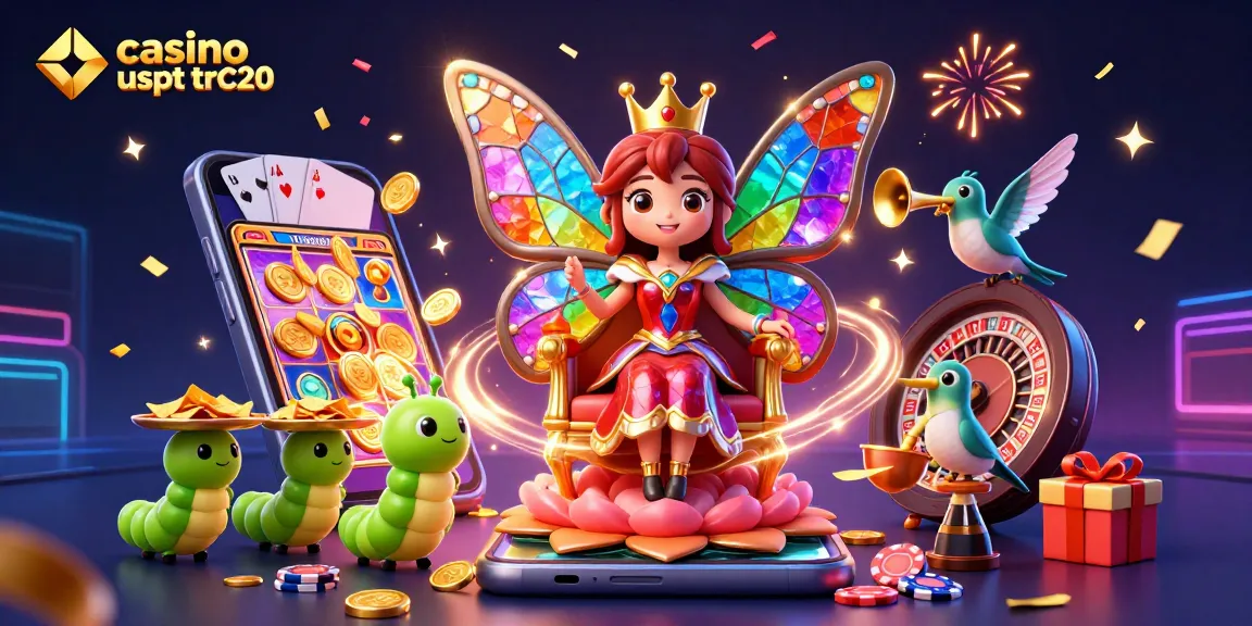 Gioca nel casino usdt trc20 con la regina farfalla e giochi d'azzardo colorati.