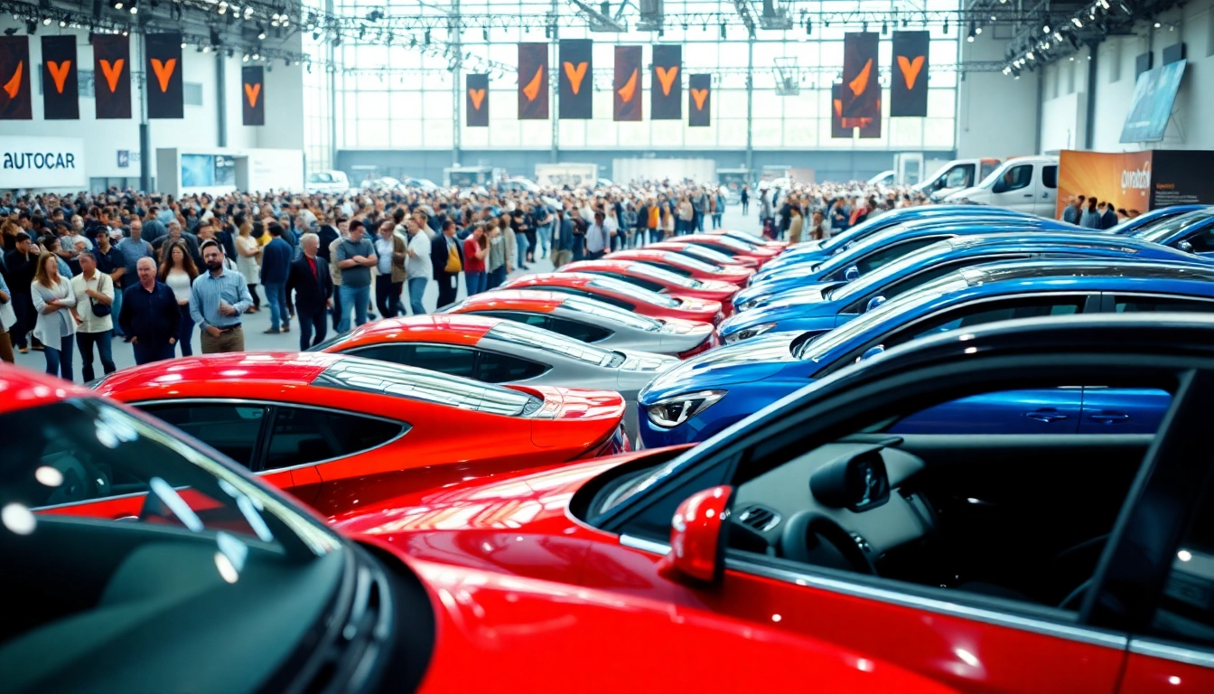 Exciting Auto Cars Show showcasing modern vehicles with engaging audience interactions.
