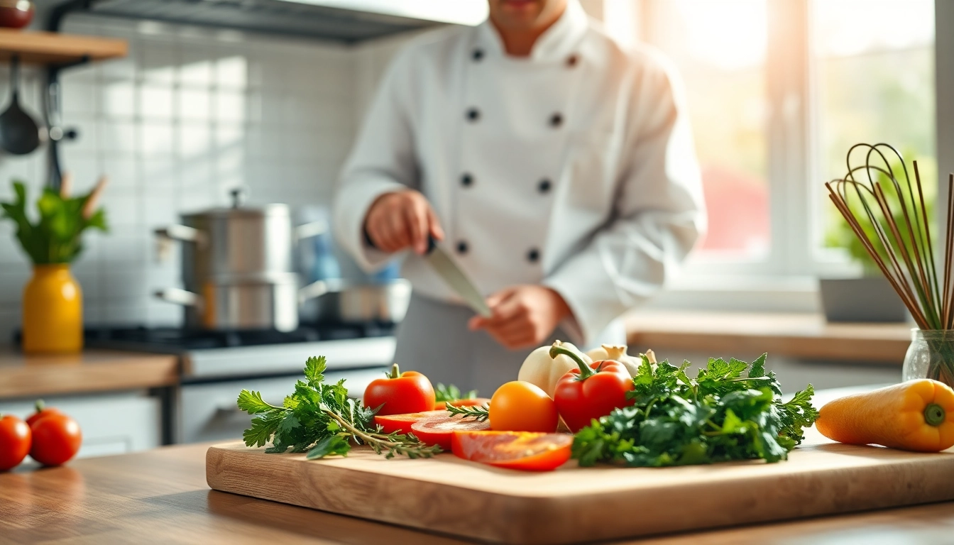 Chef preparing fresh ingredients at dishfacts.com showcasing culinary creativity.