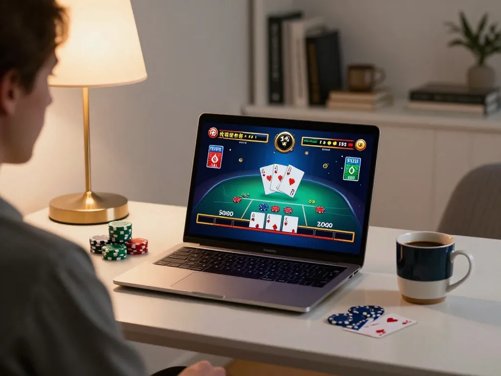 Player engaging in a live dealer blackjack game on manclub, showcasing an immersive online gambling experience.