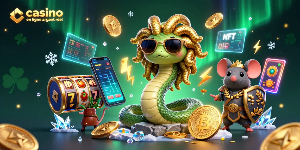 Plongez dans l'univers du casino en ligne argent réel avec cette illustration animée captivante.