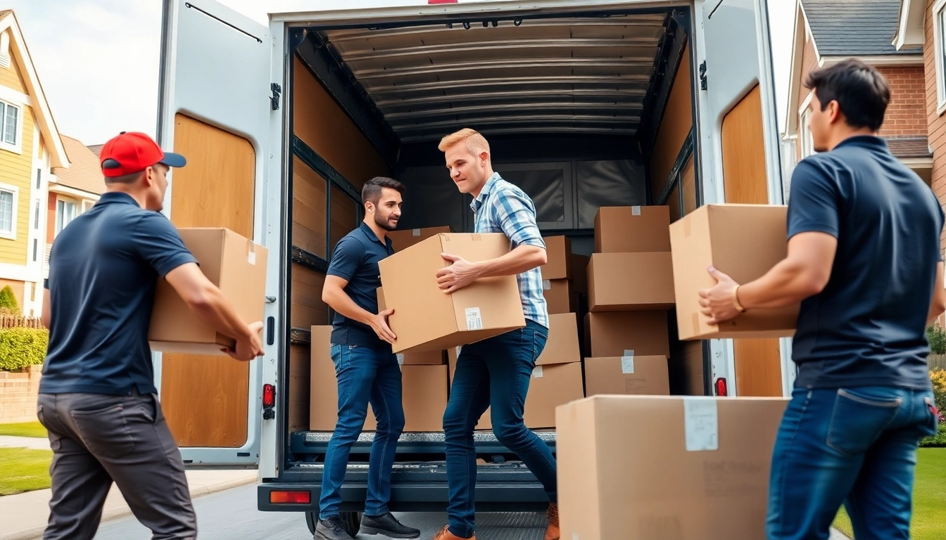 Efficient movers preparing for relocations with removals near me services in action.